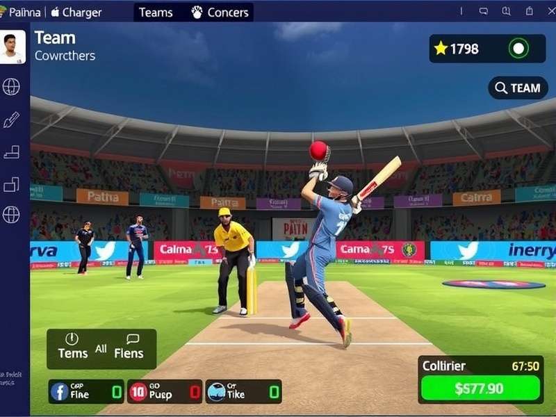 Patna Champion Chargers gameplay screenshot showing cricket action